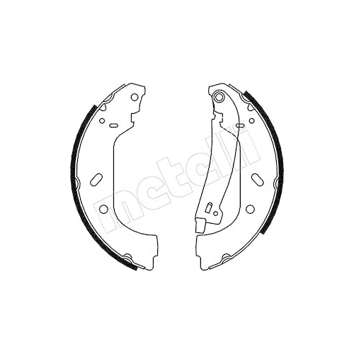 Bremsbackensatz Metelli 53-0074Y für Hinterachse