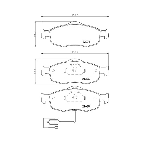 Bremsbelagsatz Scheibenbremse Hella Pagid 8DB 355 007-751 für Ford Ford Usa