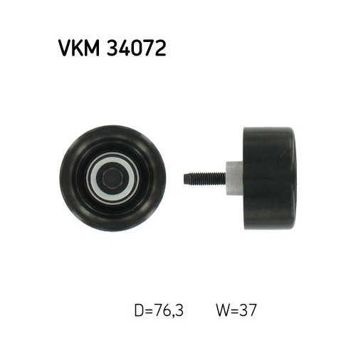 Umlenk /führungsrolle Keilrippenriemen Skf VKM 34072 für Ford Rechts Oben