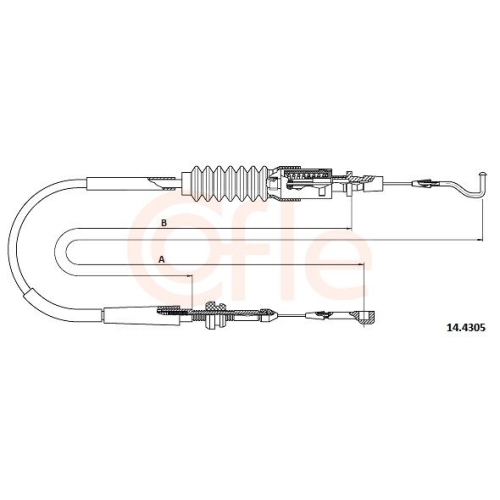 Gaszug Cofle 14.4305 für VW Vag