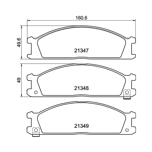 Bremsbelagsatz Scheibenbremse Hella Pagid 8DB 355 005-651 für Ford Isuzu Nissan