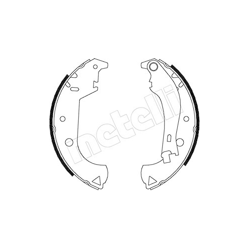 Bremsbackensatz Metelli 53-0081Y für Dodge Fiat Hinterachse