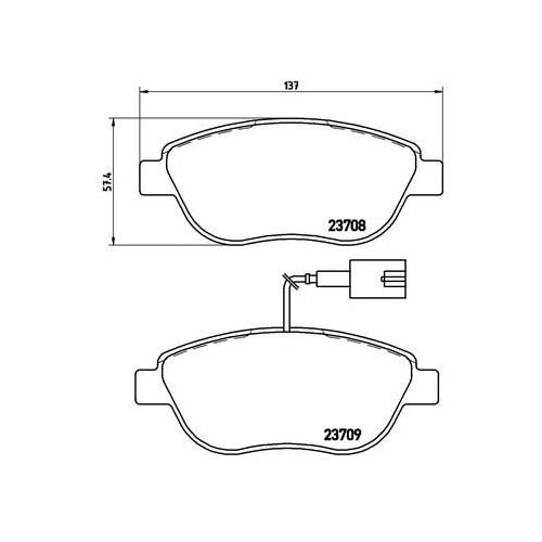 Bremsbelagsatz Scheibenbremse Brembo P23087 Prime Line für Alfa Romeo Fiat Opel