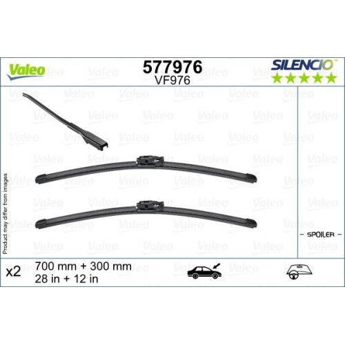 Wischblatt Valeo 577976 Silencio Flat Blade Set für Renault Vorne