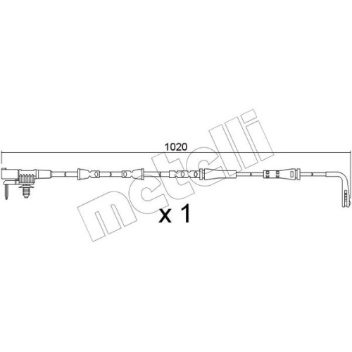 Warnkontakt Bremsbelagverschleiß Metelli SU.393 für Jaguar Vorderachse