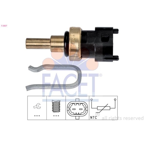 Sensor Kühlmitteltemperatur Facet 7.3357 Made In Italy - Oe Equivalent für Fiat