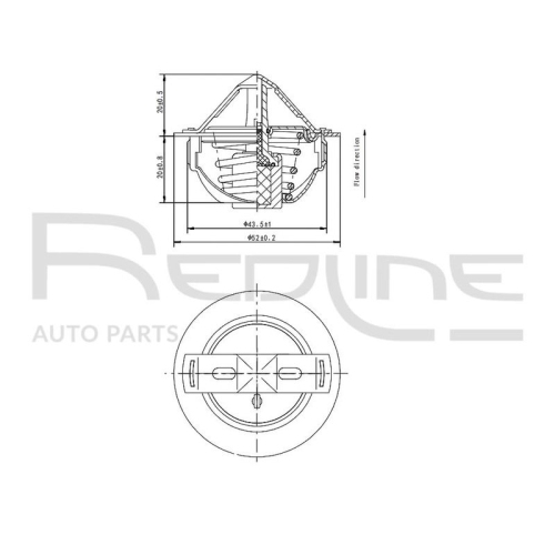 Thermostat Kühlmittel Red-line 55SZ006 für