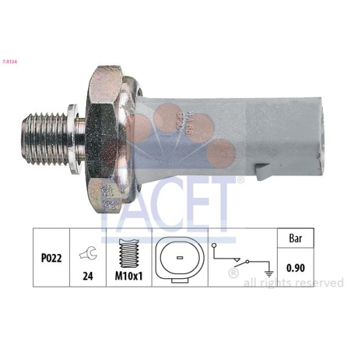 Öldruckschalter Facet 7.0134 Made In Italy - Oe Equivalent für Audi Ford Porsche