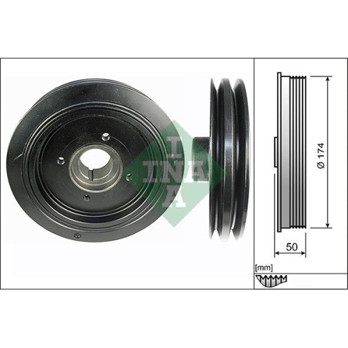 Riemenscheibe Kurbelwelle Ina 544 0107 10 für Mitsubishi