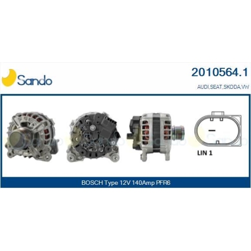 Generator Sando 2010564.1 für Seat Skoda Vag