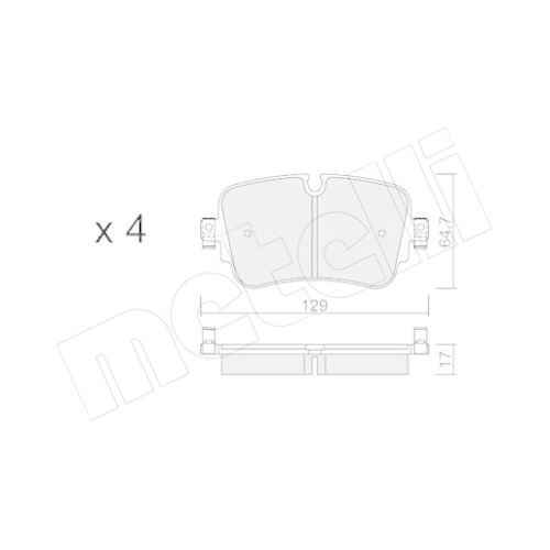 Bremsbelagsatz Scheibenbremse Metelli 22-1130-0 für Audi VW Hinterachse