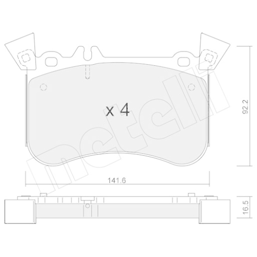 Bremsbelagsatz Scheibenbremse Metelli 22-1133-1 für Mercedes Benz Mercedes Benz