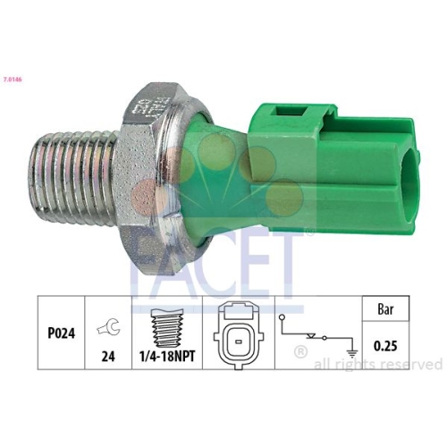 Öldruckschalter Facet 7.0146 Made In Italy - Oe Equivalent für Ford Jaguar Mazda