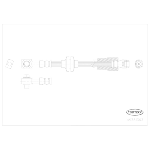 Bremsschlauch Corteco 49381363 für Opel Vauxhall Chevrolet Buick Buick (sgm)