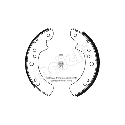 Bremsbackensatz Metelli 53-0114 für Ford Hinterachse