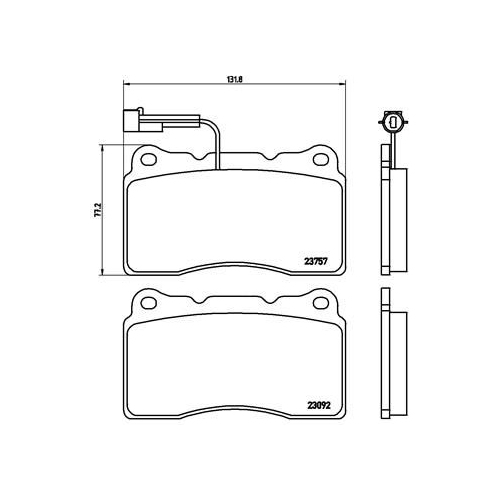 Bremsbelagsatz Scheibenbremse Brembo P23115 Prime Line für Alfa Romeo Lancia