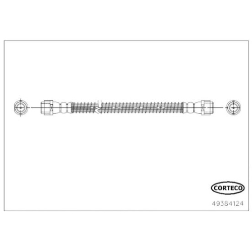 Bremsschlauch Corteco 49384124 für VW Hinterachse Beidseitig