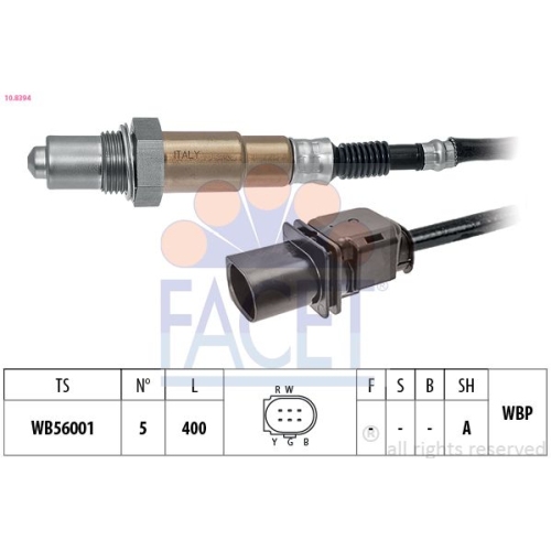 Lambdasonde Facet 10.8394 Made In Italy - Oe Equivalent für Audi Chrysler Fiat