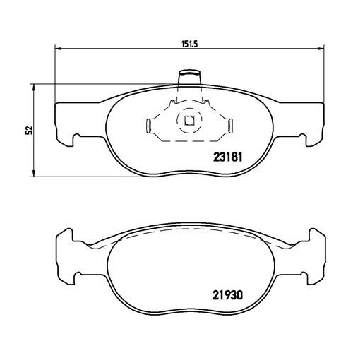 Bremsbelagsatz Scheibenbremse Brembo P23125 Prime Line für Fiat Lancia