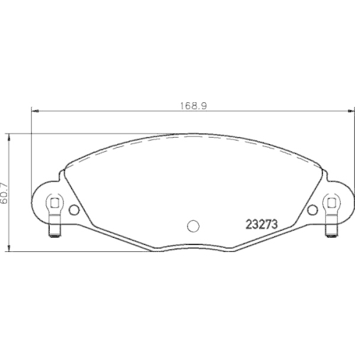 Bremsbelagsatz Scheibenbremse Hella Pagid 8DB 355 019-421 für Citroën