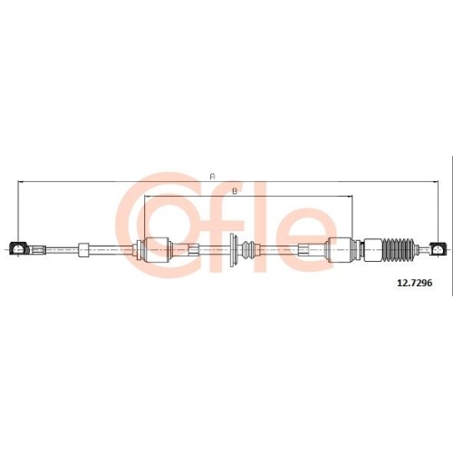 Seilzug Schaltgetriebe Cofle 12.7296 für Fiat