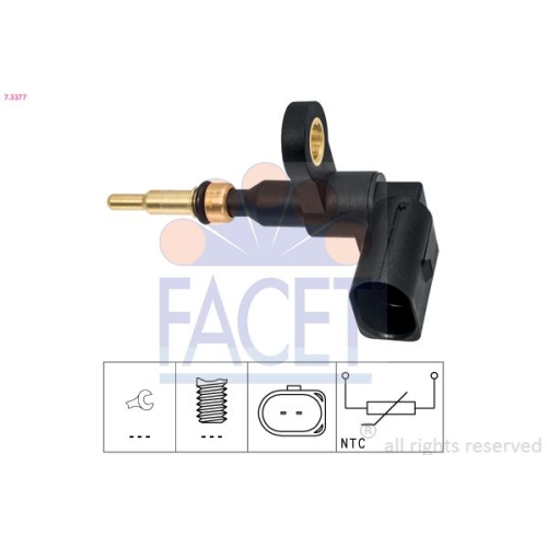 Sensor Kühlmitteltemperatur Facet 7.3377 Made In Italy - Oe Equivalent für Audi