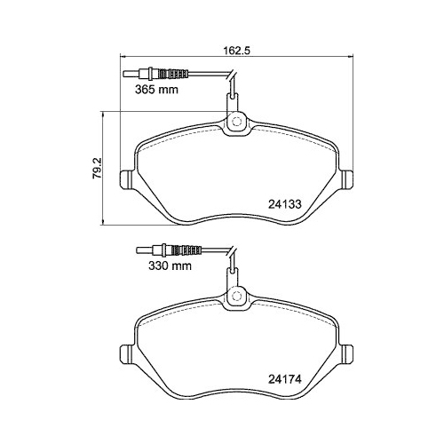 Bremsbelagsatz Scheibenbremse Hella Pagid 8DB 355 011-491 für Citroën Peugeot