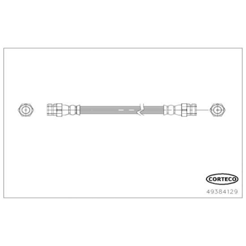 Bremsschlauch Corteco 49384129 für Audi Seat Skoda VW Hinterachse Beidseitig