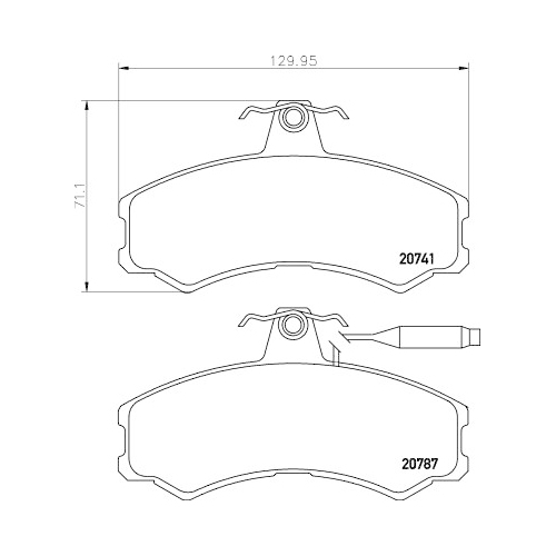 Bremsbelagsatz Scheibenbremse Hella Pagid 8DB 355 006-011 für Alfa Romeo Citroën