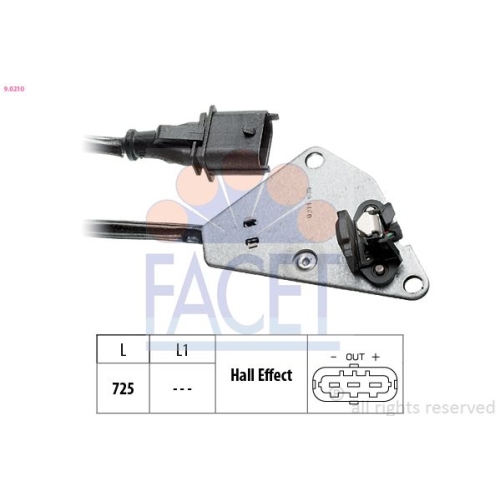 Sensor Nockenwellenposition Facet 9.0210 Made In Italy - Oe Equivalent für