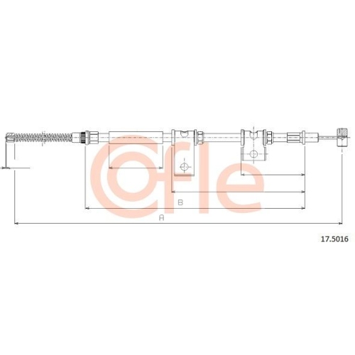 Seilzug Feststellbremse Cofle 17.5016 für Suzuki Hinten Links