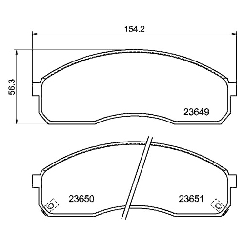 Bremsbelagsatz Scheibenbremse Hella Pagid 8DB 355 009-601 für Kia Kia (dyk)