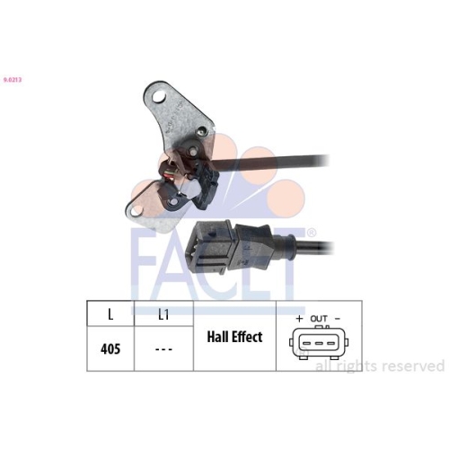 Sensor Nockenwellenposition Facet 9.0213 Made In Italy - Oe Equivalent für Fiat