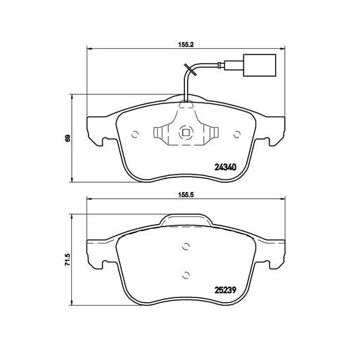 Bremsbelagsatz Scheibenbremse Brembo P23132 Prime Line für Alfa Romeo