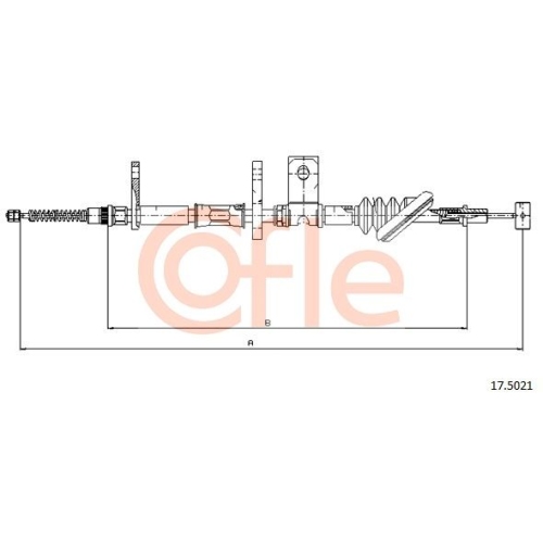 Seilzug Feststellbremse Cofle 17.5021 für Suzuki Hinten Links