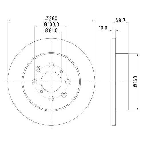 Hella Pagid 2X Bremsscheibe Hinterachse für MG