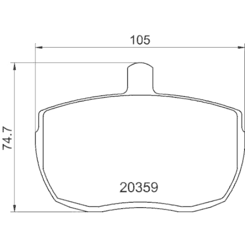 Bremsbelagsatz Scheibenbremse Hella Pagid 8DB 355 006-361 für Alfa Romeo Daf