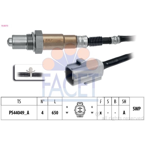 Lambdasonde Facet 10.8373 Made In Italy - Oe Equivalent für Fiat Suzuki