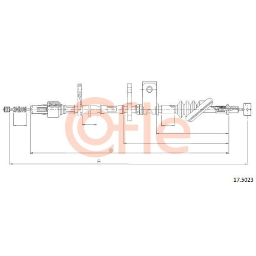 Seilzug Feststellbremse Cofle 17.5023 für Suzuki Hinten Links