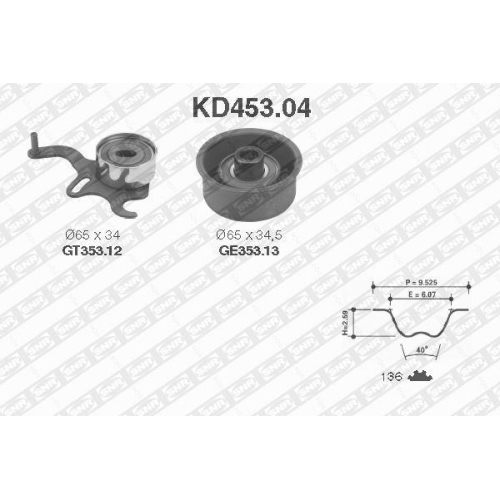 Zahnriemensatz Snr KD453.04 für Isuzu Mazda Opel Vauxhall