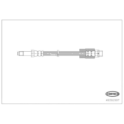 Bremsschlauch Corteco 49392997 für Bmw Hinterachse Beidseitig Radseitig