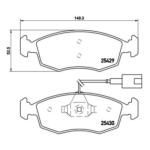 Bremsbelagsatz Scheibenbremse Brembo P23138 Prime Line für Fiat Vorderachse