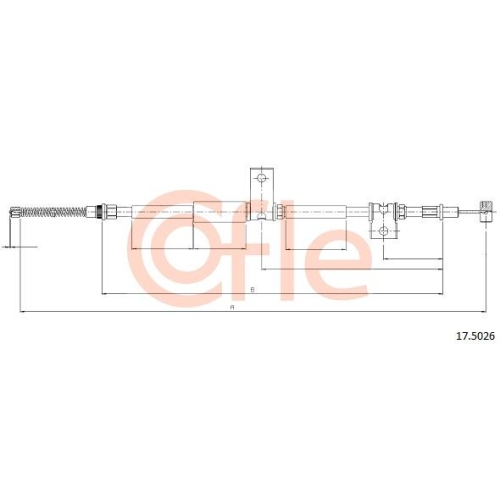 Seilzug Feststellbremse Cofle 17.5026 für Suzuki Hinten Links