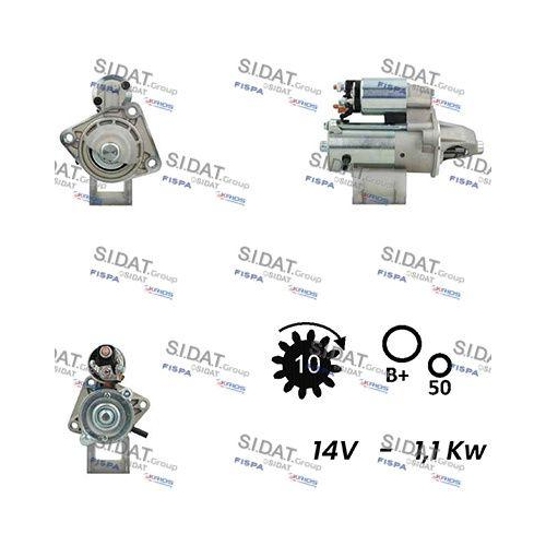 Starter Sidat S12VS0022A2 für Ford Mazda Opel Volvo Hitachi