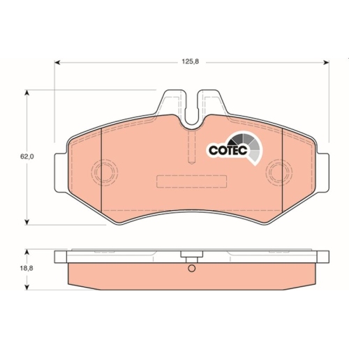 Bremsbelagsatz Scheibenbremse Trw GDB1399 Cotec für Mercedes Benz Mercedes Benz
