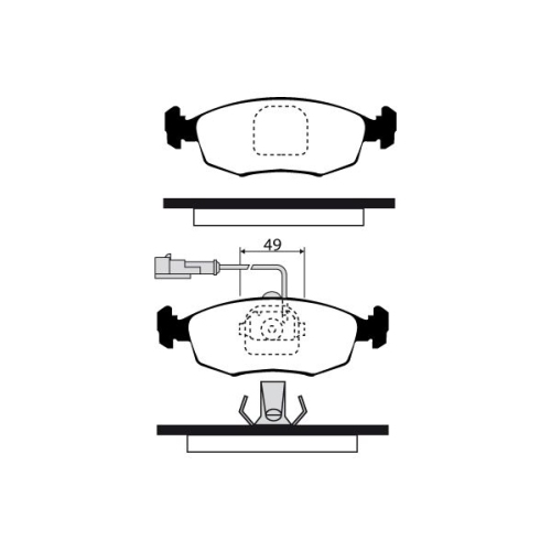 Bremsbelagsatz Scheibenbremse Raicam RA.0318.3 für Fiat Vorderachse