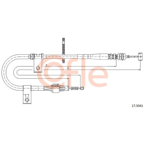 Seilzug Feststellbremse Cofle 17.5041 für Suzuki Hinten Links