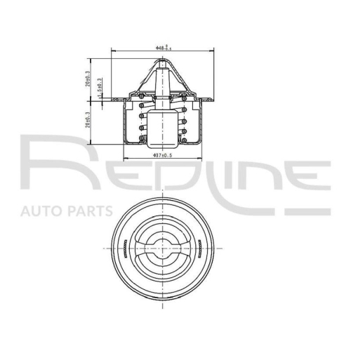 Thermostat Kühlmittel Red-line 55CV000 für Audi Ford Opel VW Chevrolet