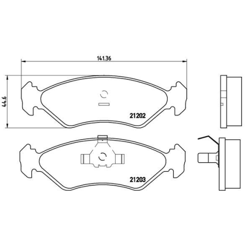 Bremsbelagsatz Scheibenbremse Brembo P24028 Prime Line für Ford Vorderachse