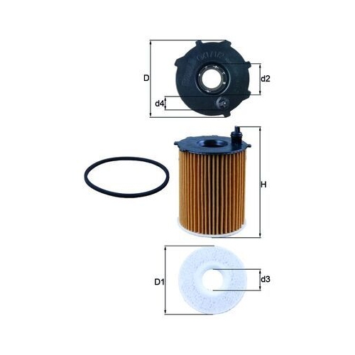 Ölfilter Mahle OX 171/2D für Bmw Citroën Fiat Ford Mazda Mitsubishi Peugeot Mini